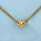 Vintage Opal Cosmic Design Cable Chain Necklace In 14k Yellow Gold