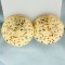 Designer Ming's Hawaii Bird On A Plum Large Disc Earrings In 14k Yellow Gold