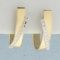 Two Tone Designer Hoop Earrings In 14k Yellow And White Gold