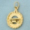 San Francisco Trolley Pendant Or Charm In 14k Yellow Gold