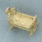Baby Crib Charm In 14k Yellow Gold
