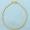 Italian Made Foxtail Link Bracelet In 14k Yellow Gold.