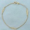 Designer Link Bracelet In 14k Yellow Gold