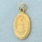 Catholic Angel And Cross Pendant In 10k Yellow Gold