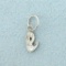 Diamond Initial E Charm In 14k White Gold