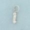 Diamond Initial I Charm In 14k White Gold