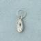 Diamond Initial O Charm In 14k White Gold