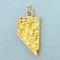 Nevada State Pendant Or Charm In 14k Yellow Gold