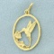 Gold Hummingbird Pendant In K Yellow Gold
