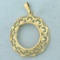 22mm Coin Bezel Pendant In 9k Yellow Gold
