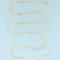 Italian Made 24 Inch Herringbone Chain Necklace In 18k Yellow Gold