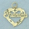 Grandma Heart Pendant In 14k Yellow Gold