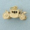 Vintage Carriage Charm In 14k Yellow Gold