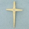 Diamond Cross Pendant In 14k Yellow Gold