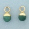 Malachite Bead Hoop Earring Enhancers In 14k Yellow Gold