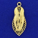 Designer Flip Flop Slipper Charm Or Pendant In 22k Yellow Gold