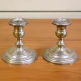 Vintage Fisher Sterling Silver Candlesticks