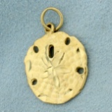 Sand Dollar Pendant In 14k Yellow Gold