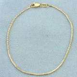 Italian Made Cobra Link Bracelet In 14k Yellow Gold