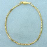 Rope Link Bracelet In 14k Yellow Gold