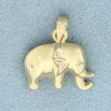 Elephant Pendant In 14k Yellow Gold