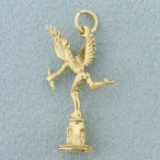 Eros Or Cupid Pendant In 14k Yellow Gold