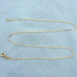 Italian Made 15 1/2 Inch S Link Chain Necklace In 14k Yellow Gold