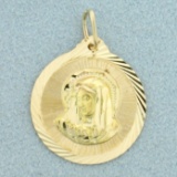 Virgin Mary Pendant In 14k Yellow Gold