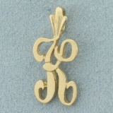 Initial K Pendant In 14k Yellow Gold