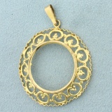 22mm Coin Bezel Pendant In 9k Yellow Gold