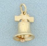 Liberty Bell Charm In 14k Yellow Gold