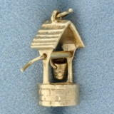 Water Well Charm Or Pendant In 14k Yellow Gold