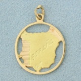 Spain Espana Pendant In 18k Yellow And Rose Gold