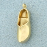Dutch Clogs Shoe Pendant In 14k Yellow Gold