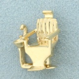 Dentist Chair Charm Or Pendant In 14k Yellow Gold