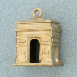 Arc De Triomphe Charm Or Pendant In 14k Yellow Gold