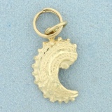 Dragon Tail Charm Or Pendant In 14k Yellow Gold