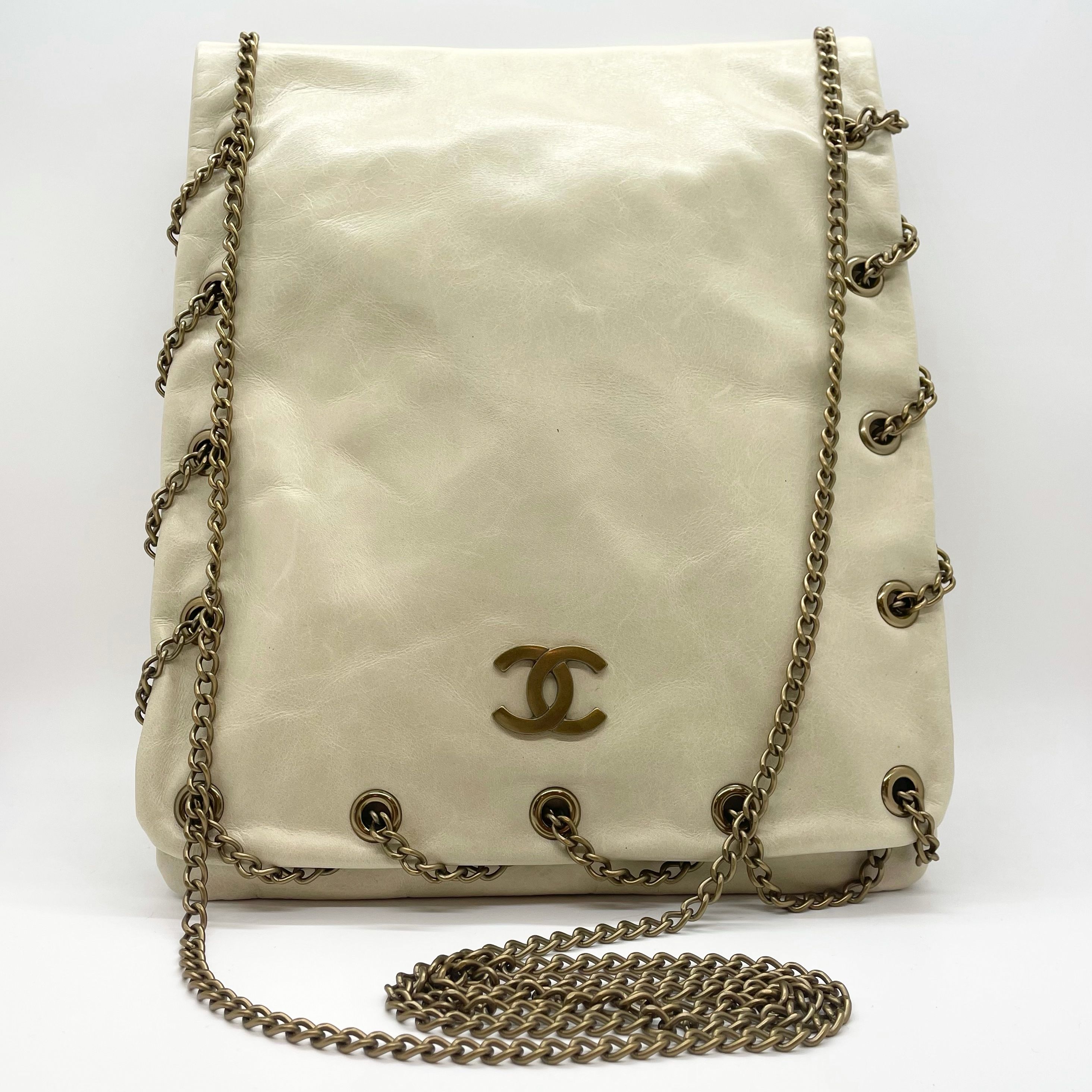 Authentic Chanel Crossbody Bag Pearlescent Winter