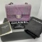 Authentic Chanel Flap Bag Exotic Iridescent Purple Python Mini