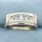 Mens Diamond Wedding Band Ring In 10k Yellow And White Gold