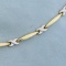 Two Tone Designer Link Bracelet In 14k Yellow And White Gold