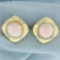 Mabe Pearl And Diamond Statement Earrings In 14k Yellow Gold