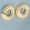 Hoop Stud Earring Enhancers In 14k Yellow Gold