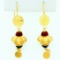 Designer Dangle Earrings In 21k Yellow Gold