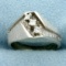 Unique Designer Diamond Pinky Ring In 14k White Gold