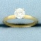 2/3ct Diamond Solitaire Engagement Ring In 14k Yellow And White Gold