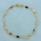 7 Inch Rainbow Topaz Gemstone Bracelet In 14k Yellow Gold