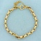 Designer Cable Link Bracelet In 14k Yellow Gold