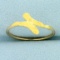 Inlay 24k Gold Band Ring In 10k Yellow Gold