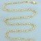 Italian Made 17 Inch Designer Link Necklace In 14k Yellow Gold